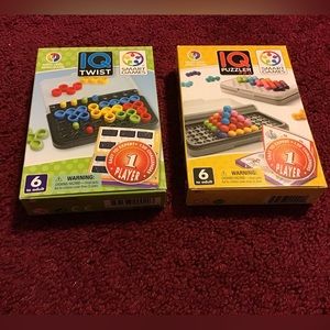 IQ TWIST LOT OF 2 MULTI LEVEL LOGIC GAMES ORIG OWNER AGE 6 UP SMART GAMES